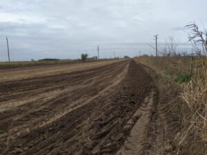 Camino paralelo al este de las vias